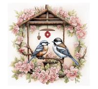 cukol cukol Birds 11ct Cross Stitch, 11 Count Counted Stamped Pre Printed Cross Stitch Embroidery Kits for Adults Beginners Starter Advanced Easy Crossstitch Animals Patterns Set Needlepoint 14x18 in