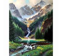 cukol cukol Cross Stitch Kits for Adults - 14x18 IN Easy Washable Pre Printed Forest Landscape Pattern, Advanced 11CT Stamped Beginner Embroidery Fabric, Fit for DIY Home Decor & Mum Gifts