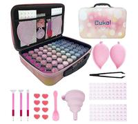 cukol cukol Diamond Painting Storage Boxes - Portable Diamond Art Accessories Containers Case for 5D Drills Beads Rhinestone Gem Crystal & Tools, Large Capacity Organizer with Dividers (60 Big Slots)