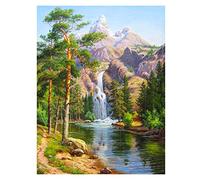 cukol cukol Forest Landscape Cross Stitch Kits for Adults, 11ct Pre Printed Stamped Counted Cross Stitch Kits for Adults Beginners UK, Advanced Easy 11 Count Embroidery Crossstitch Starter Pattern Set