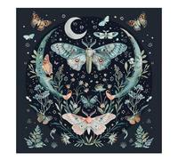cukol cukol Moth Cross Stitch Kits for Adults Beginners, 11 Count Counted Stamped Pre Printed Cross Stitch Embroidery Kits for Starter, Modern Advanced Easy 11ct Crossstitch Set 16x16 in