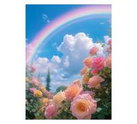 cukol cukol Rainbow 11ct Stamped Cross Stitch Kits for Adults, 14x18 in