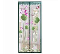 Cukol Door Screens for Keeping Out Flies, Double Magnetic Fly Screens for Patio Doors, French Insect Door Net Fly Screen Curtain Mesh, Fly Nets for Doors Cover Nets with Magnets 90x210cm（Green）