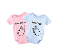 culbutomind Baby Twin Bodysuit Drinking Buddies Funny baby Shower Twin boy girl matching outfits twins Clothes