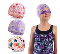 CULEO Children's swimming cap Baby swimming cap Men's and girls‘ primary school students’ swimming pool training equipment (3 pieces)