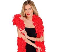 CULEO Fancy Dress Boas,2M Feather Scarf, Feather Scarf Costume Accessory for a 1920s Gatsby Carnival Halloween Theater Costume (Red)