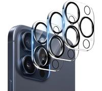 CULEO Mobile Phone Screen Protectors,3pcs Camera Lens Protector for iPhone 15 Pro 6.1-Inch and iPhone 15 Pro Max 6.7-Inch, Anti-Scratch, Case Friendly, Does Not Affect Night Shots, HD Clear