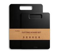 Culiex Wood Fiber Chopping Board 2-Pack, Dishwasher Safe Composite Cutting Board for Kitchen, High Density, Non-Toxic, BPA Free, Non-Slip Feet, Knife Friendly for Meat, Vegetables, Fruits & Bread