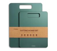 Culiex Wood Fiber Chopping Board 2-Pack, Dishwasher Safe Composite Cutting Board for Kitchen, High Density, Non-Toxic, BPA Free, Non-Slip Feet, Knife Friendly for Meat, Vegetables, Fruits & Bread