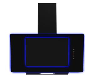 Culina UBAHALO7 70cm Angled Chimney Hood in Black Glass Touch Controls