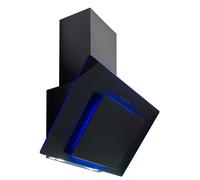 Culina UBHHH70BK 70cm Angled Chimney Hood in Black Glass Touch Control