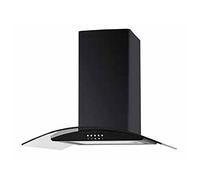 Culina UBSCG70BK 70cm Curved Glass Chimney Hood in Black 3 Speed Fan
