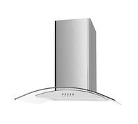 Culina UBSCG70SS 70cm Curved Glass Chimney Hood in St Steel 3 Speed Fa