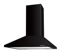 Culina UBSCH70BK 70cm Chimney Hood in Black 3 Speed Fan