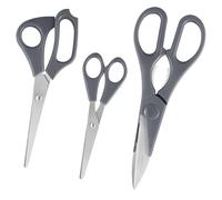 Culinare C33001 3 Piece Scissor Set, Black, Stainless Steel, 140 mm/180 mm/200 mm, Multi-Purpose Scissors, Heavy Duty Kitchen Scissors/Herb Scissors/Embroidery/Everyday, Dishwasher Safe