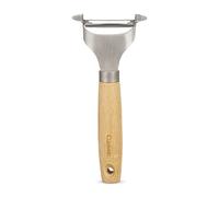 Culinare Naturals Serrated Y Peeler, Sharp Soft Skin Peeler for Fruit/Tomatoes/Vegetables, Sustainable Bamboo/Stainless Steel, 17.5cm, Manual Peeling Tool/Kitchen Utensil, Not Dishwasher Safe