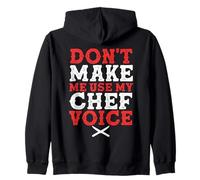 Culinary Chef | Foodie | Don't Make Me Use My Chef Voice Zip Hoodie