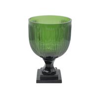 Culinary Concepts Emerald Glass Hurricane Vase