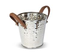 Culinary Concepts French Fleur wine cooler with leather handle Stainless steel