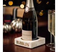 Culinary Concepts London Bubbles Marble Bottle Holder with Brass Inlay