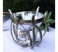 Culinary Concepts London Mini Octopus Stand and Hammered Stainless Steel Bowl