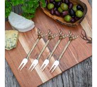 Culinary Concepts London Set of Four Golden Stag Two-Prong Forks