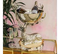 Culinary Concepts London Small Resting Stag Punch Bowl Drinks Cooler Ice Bucket with Stand Large