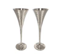 Culinary Concepts Pair of Hammered Champagne Chalices