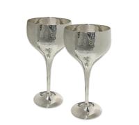 Culinary Concepts Pair of Hammered Wine Goblets