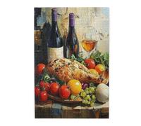 Culinary Feast Puzzle,1000 Pieces of Oil Painting Food Wooden Puzzles,Adult High Difficulty Entertainment Games,Release Work Pressure,Relaxation,Gifts for Friends and Family
