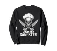 Culinary Gangster Chef Skull Cooking Design Sweatshirt