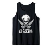 Culinary Gangster Chef Skull Cooking Design Tank Top