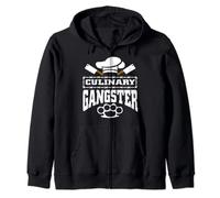 Culinary Gangster Funny Chef Cooking Knives Baker Cook Zip Hoodie