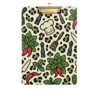Culinary Gourmet Spots Leopard Print Clipboard Set Hard Board for Teacher Must Haves for Elementary Grade Size 9 x 12