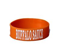 Culinary ID Bands "Buffalo Sauce Silicone Label Band for 12 oz. Squeeze Bottle - Ideal for Use with Squeeze Bottles and Sauce Bottles, Durable and Stretchable, Orange