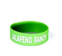 Culinary ID Bands "JALAPENO RANCH" Bottle Label, Food Grade Silicone Band for 12 oz Squeeze Bottles, Clear Printed Text, Reusable Kitchen ID Tag, Improves Efficiency and Safety