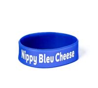 Culinary ID Bands "NIPPY BLUE CHEESE" Bottle Label, Food Grade Silicone Band for 12 oz Squeeze Bottles, Clear Printed Text, Reusable Kitchen ID Tag, Improves Efficiency and Safety