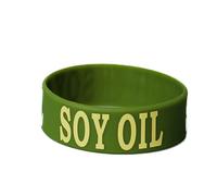 Culinary ID Bands "SOY OIL Bottle Label, Food Grade Silicone Band for 12 oz Squeeze Bottles, Clear Printed Text, Reusable Kitchen ID Tag, Improves Efficiency and Safety