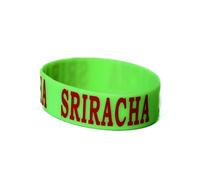 Culinary ID Bands "SRIRACHA Bottle Label, Food Grade Silicone Band for 12 oz Squeeze Bottles, Clear Printed Text, Reusable Kitchen ID Tag, Improves Efficiency and Safety