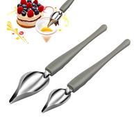 Culinary Precision Drawing Decorating Spoon Set, 2Pcs Saucier Drizzle Spoons,Professional DIY Chocolate Spoon Filter Spoons,Plating Decorating Pencil Spoon for Decorative Plates, Cake, Coffee
