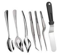 Culinary Specialty Tools, Professional Chef Plating Kit, 7 Piece Stainless Steel Set