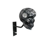 CulinaryTerra Motorcycle Helmet Skull Holder, Wall Mount Helmet Rack, Resin Crafts, Multipurpose Storage for Helmets, Coats, Caps, and Sports Gear(C)