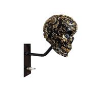 CulinaryTerra Motorcycle Helmet Skull Holder, Wall Mount Helmet Rack, Resin Crafts, Multipurpose Storage for Helmets, Coats, Caps, and Sports Gear(G)