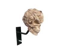 CulinaryTerra Motorcycle Helmet Skull Holder, Wall Mount Helmet Rack, Resin Crafts, Multipurpose Storage for Helmets, Coats, Caps, and Sports Gear(D)