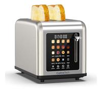 Culinatech Smart 2 Slice Toaster, Smart Touch Screen 8 Browning Levels 6 Preset Bread Programs, Stainless Steel Bread Toaster with Touch LCD Display