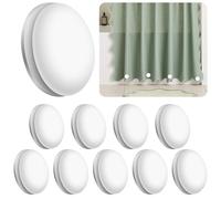 Culinavog 10 Pairs Shower Curtain Weights, Magnetic Curtain Weights Removable White, Drapery Weights Reusable Heavy, Plastic Covered for Outdoor, Tablecloths