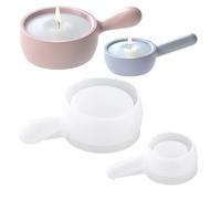 Culinavog 2 PCS Silicone Candle Molds- Saucepan-Shaped Candle Making,DIY Jar Moulds, Candle Making,Storage Container, Candle Holder, Candy Jar, Soap Making,Epoxy Craft, Aromatherapy Home Deco