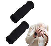 Culinavog 2 Pcs Walker Hand Grips Cover, Crutch Handle Covers, Comfort Sponge, Easy to Replace, Non-Slip Walker Padded Hand Grip for Wheelchair, Rollator, Crutch, Elderly Accessories (Black)