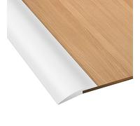 Culinavog 2M White Carpet Trim, Carpet Trim Strong Adhesive, PVC Floor Transition Strips, Edging Trim Strip Laminate Door Strip Divider Joining Strip Profile Flat for Tile/Wood/Laminate/Joins Gap