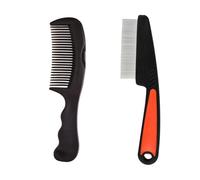 Culinavog 2PCS Dandruff Comb Set, Stainless Steel and ABS Scalp Cleaning Combs for Men Women, Fine Tooth Lice Brush for Removing Dandruff, Grease and Build-Up